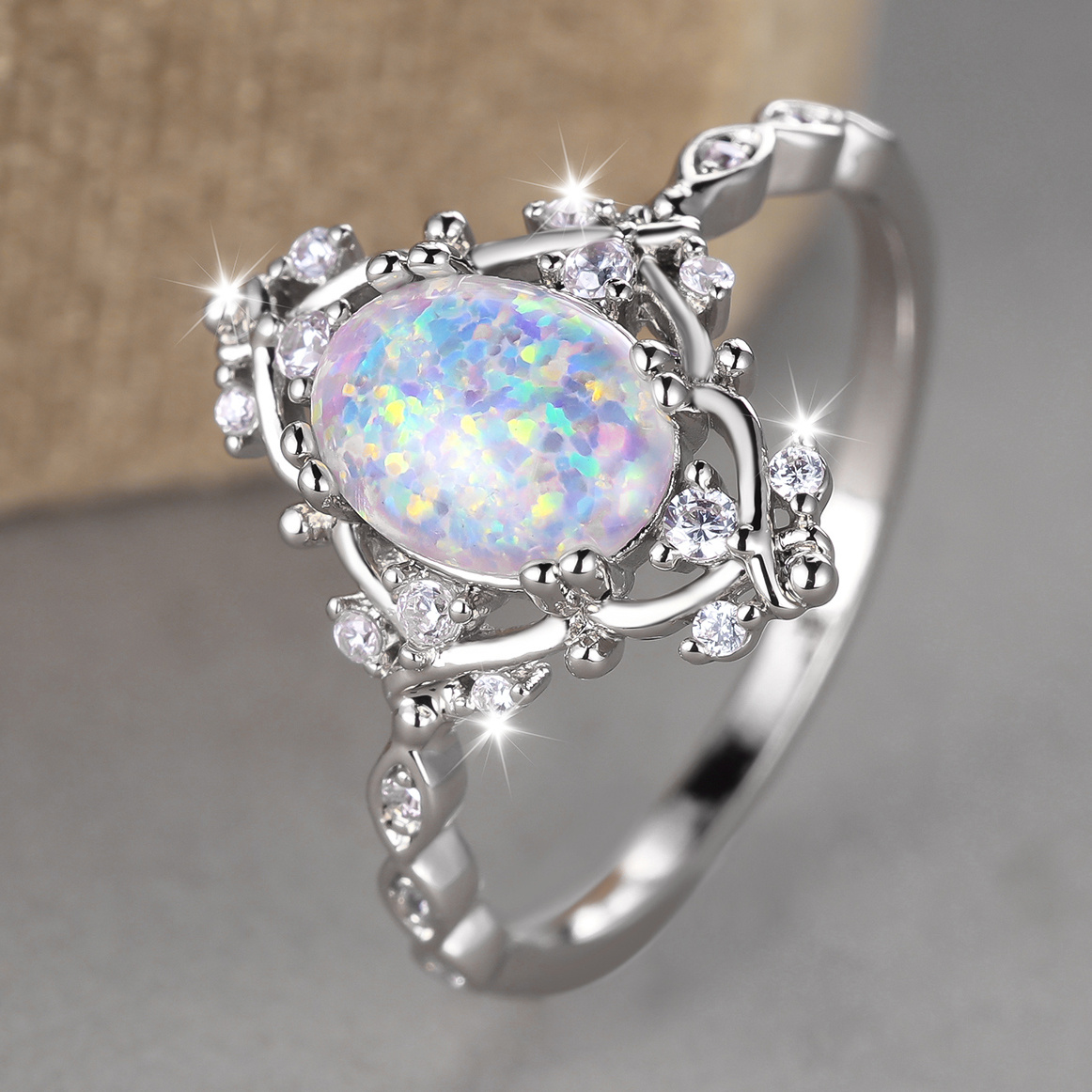 Opal Engagement Ring & Elegant Jewelry for Wedding Anniversary